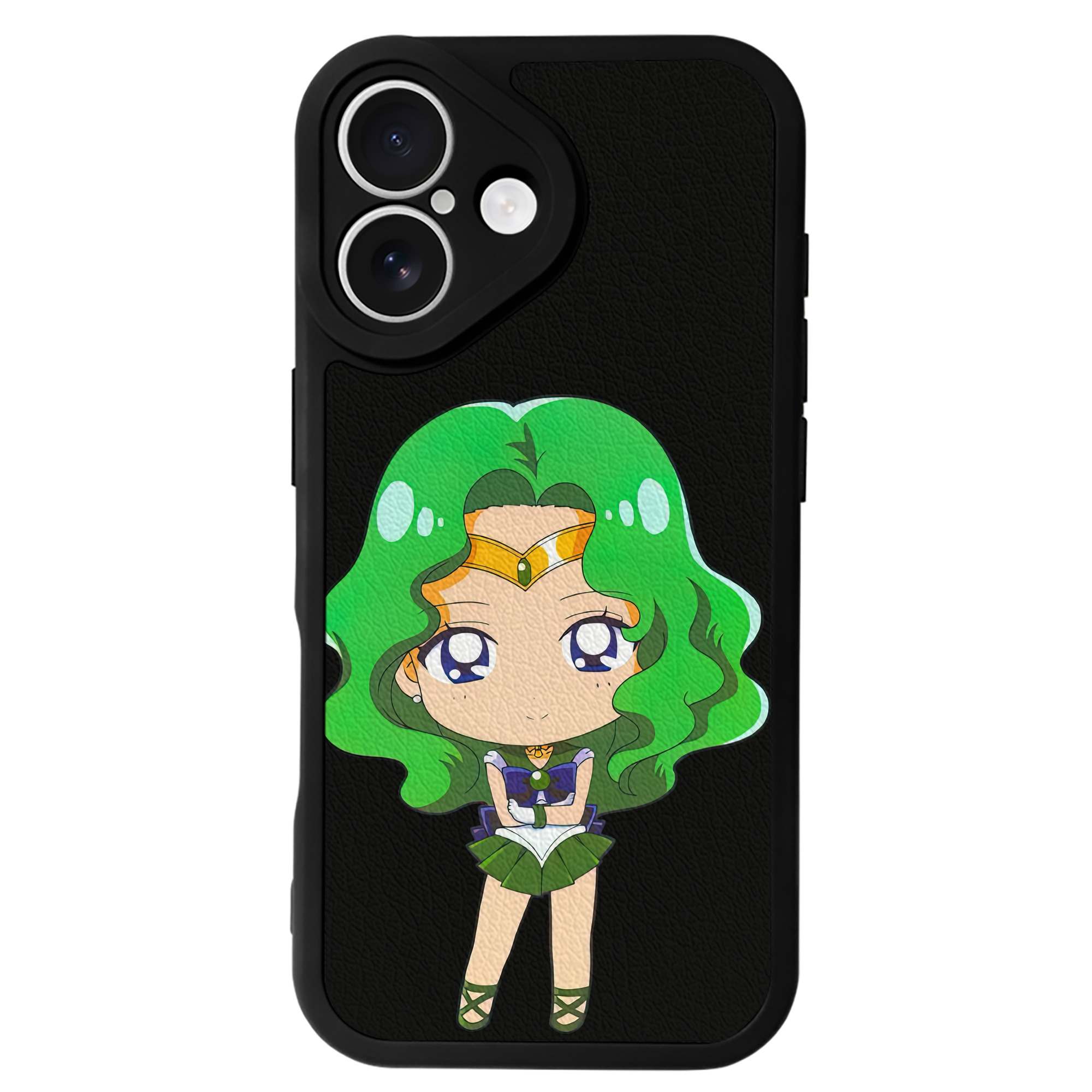（画像用） 美少女戦士セーラームーン 海王 みちる（かいおう みちる） Sailor Moon Kaiou Michiru 【iPhone 16シリーズ対応】シリコンスマホケース（レザー調） 材質：シリコン